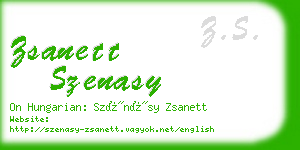 zsanett szenasy business card